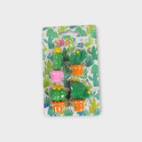 Cactus Erasers - 4 Pcs