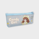 Candy Girl Baby Blue Pencil Case