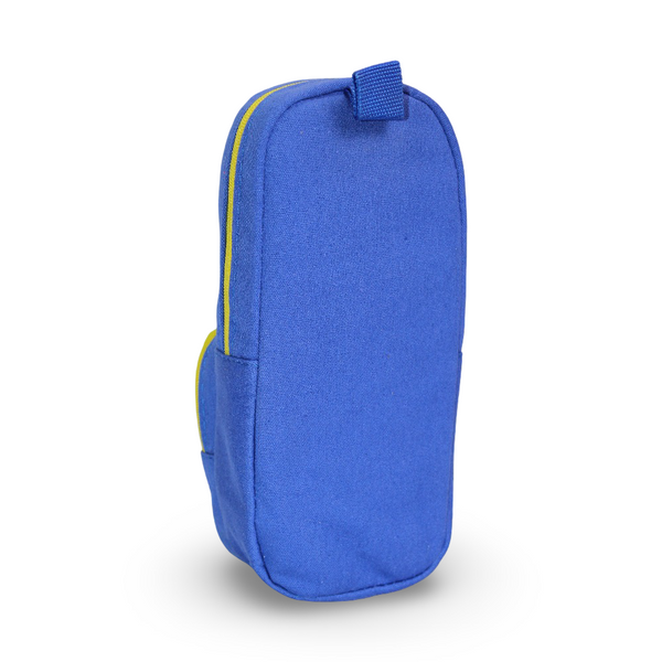 Pencil Case with Keychain Pocket – Blue