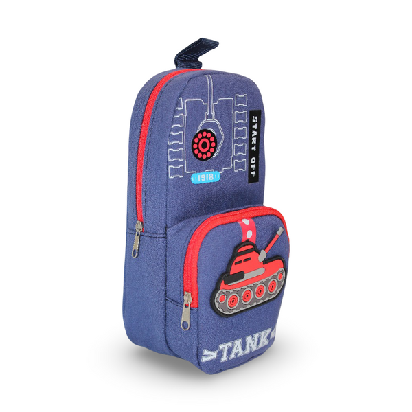 Pencil Case with Keychain Pocket – Navy