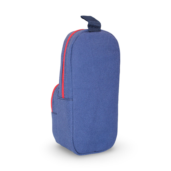 Pencil Case with Keychain Pocket – Navy