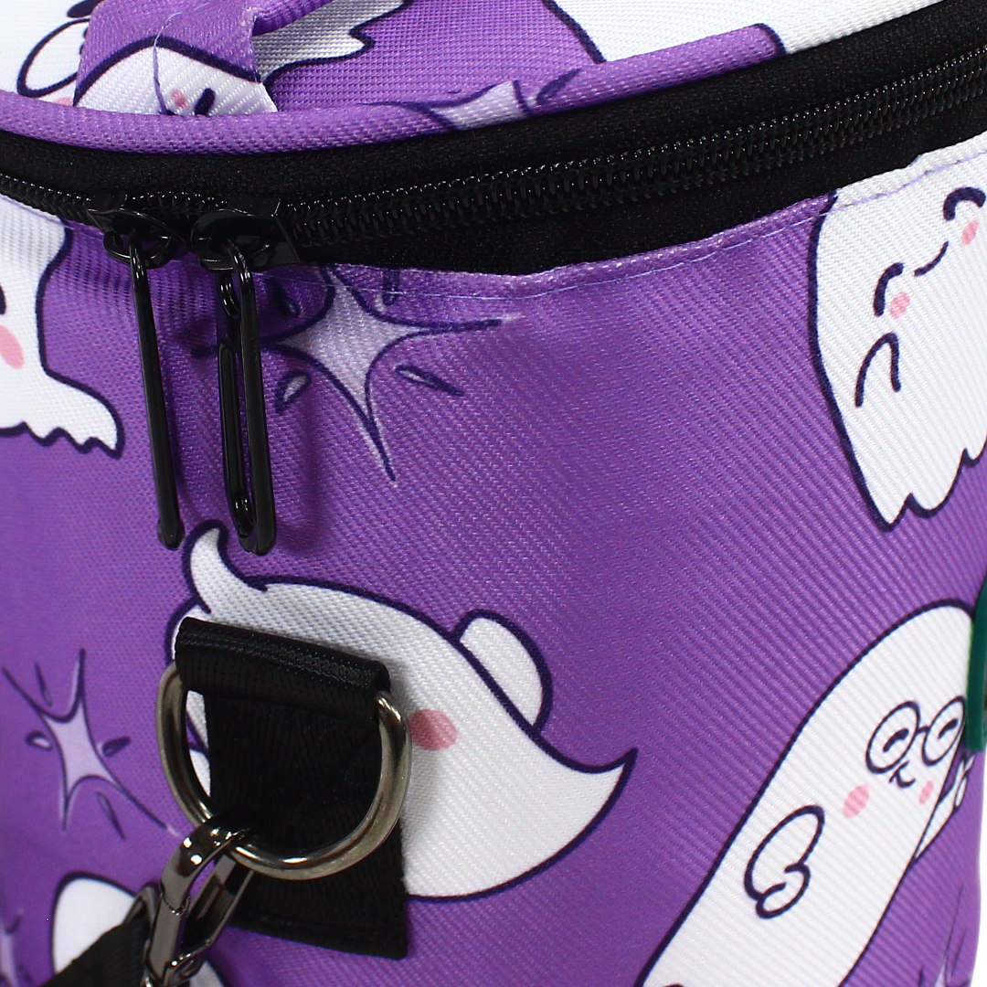 Rightemp Breastmilk Cooler Bag with 2 Gel Pouches – Purple Ghost Print
