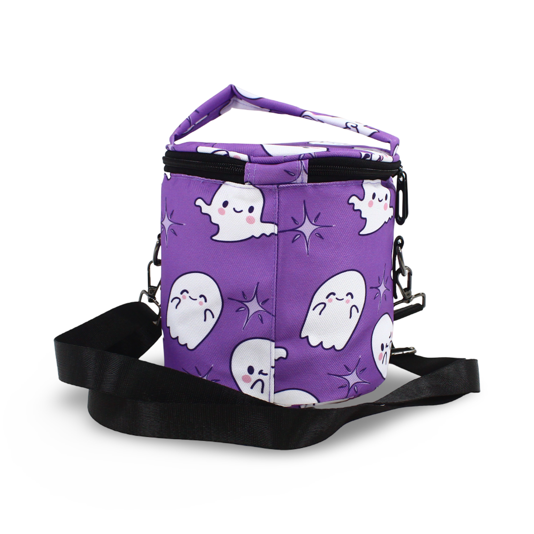 Rightemp Breastmilk Cooler Bag with 2 Gel Pouches – Purple Ghost Print
