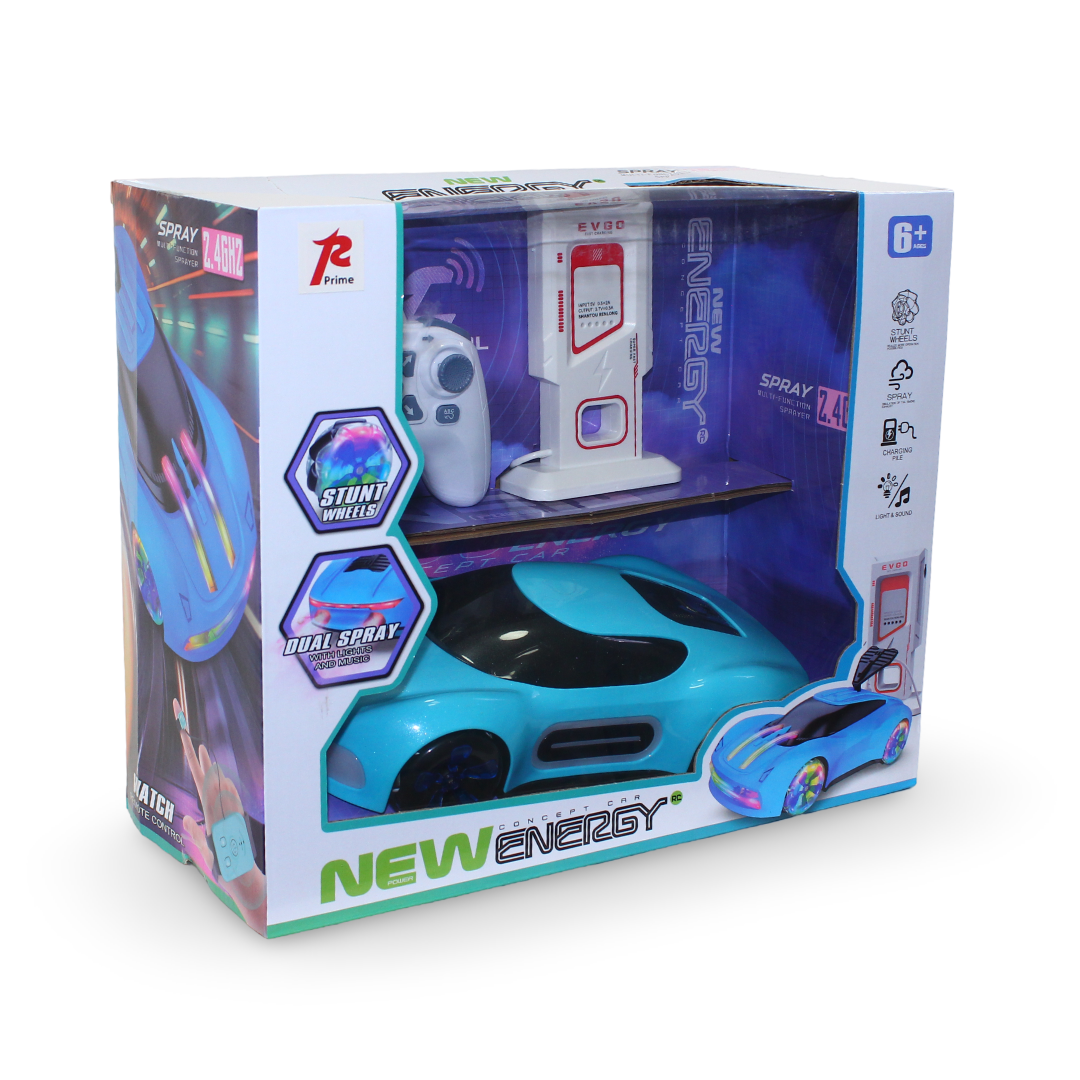 Prime New Energy Concept RC Car Toy – Baby Blue