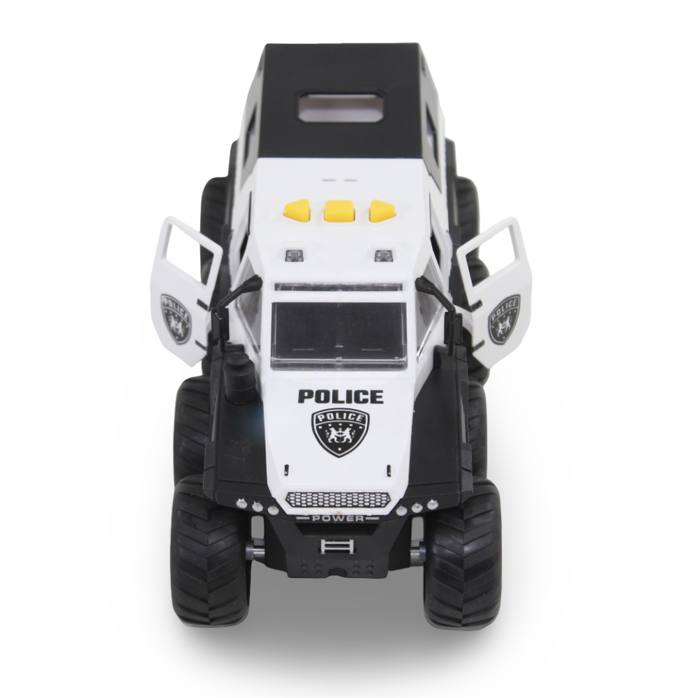 Jeep  8-Wheeler Friction Car Model with Sound & Light – Black & White