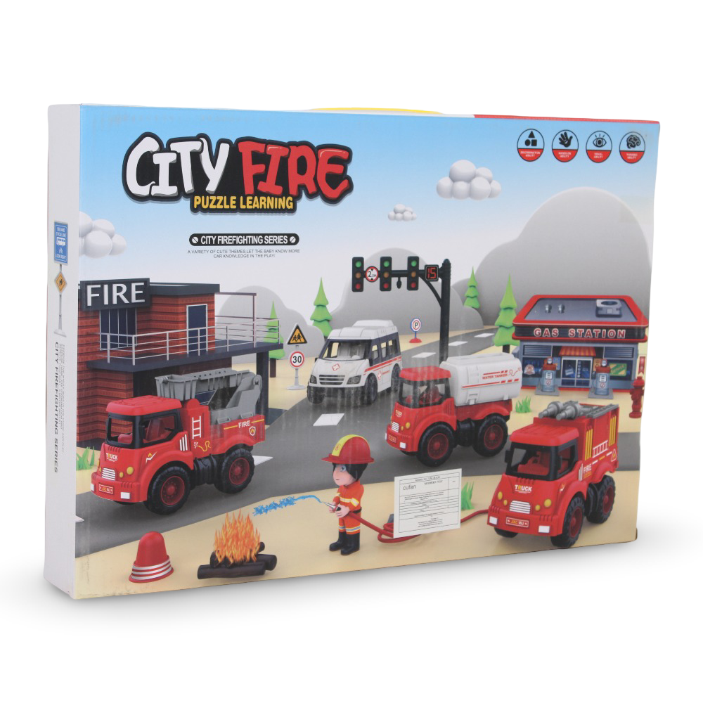 Cufan Pull-Back City Fire Series Toy Set