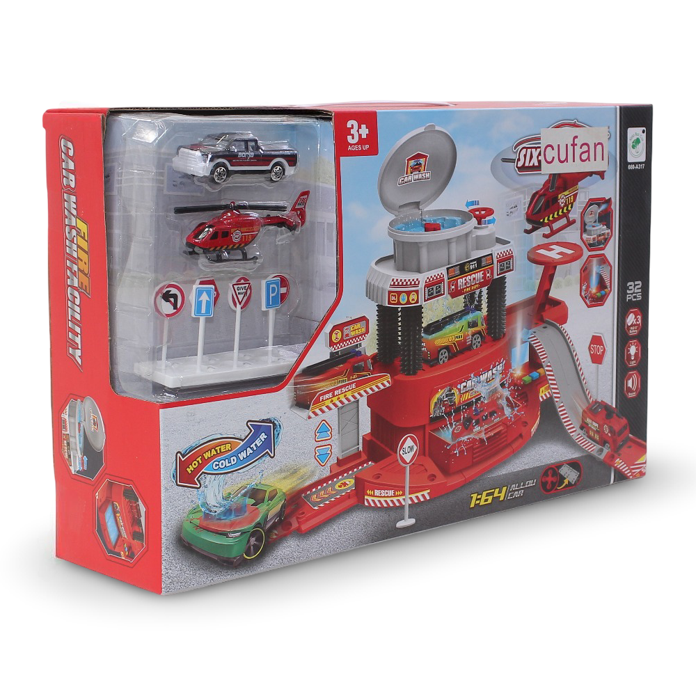 Cufan Six-Six-Zero Car Wash Facility 1:64 Scale – 32 Pcs