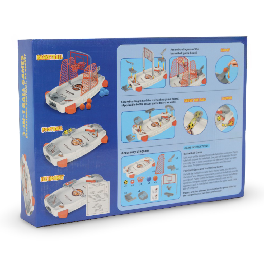 Cufan 3-in-1 Ball Games (Basketball & Football & Ice Hockey)