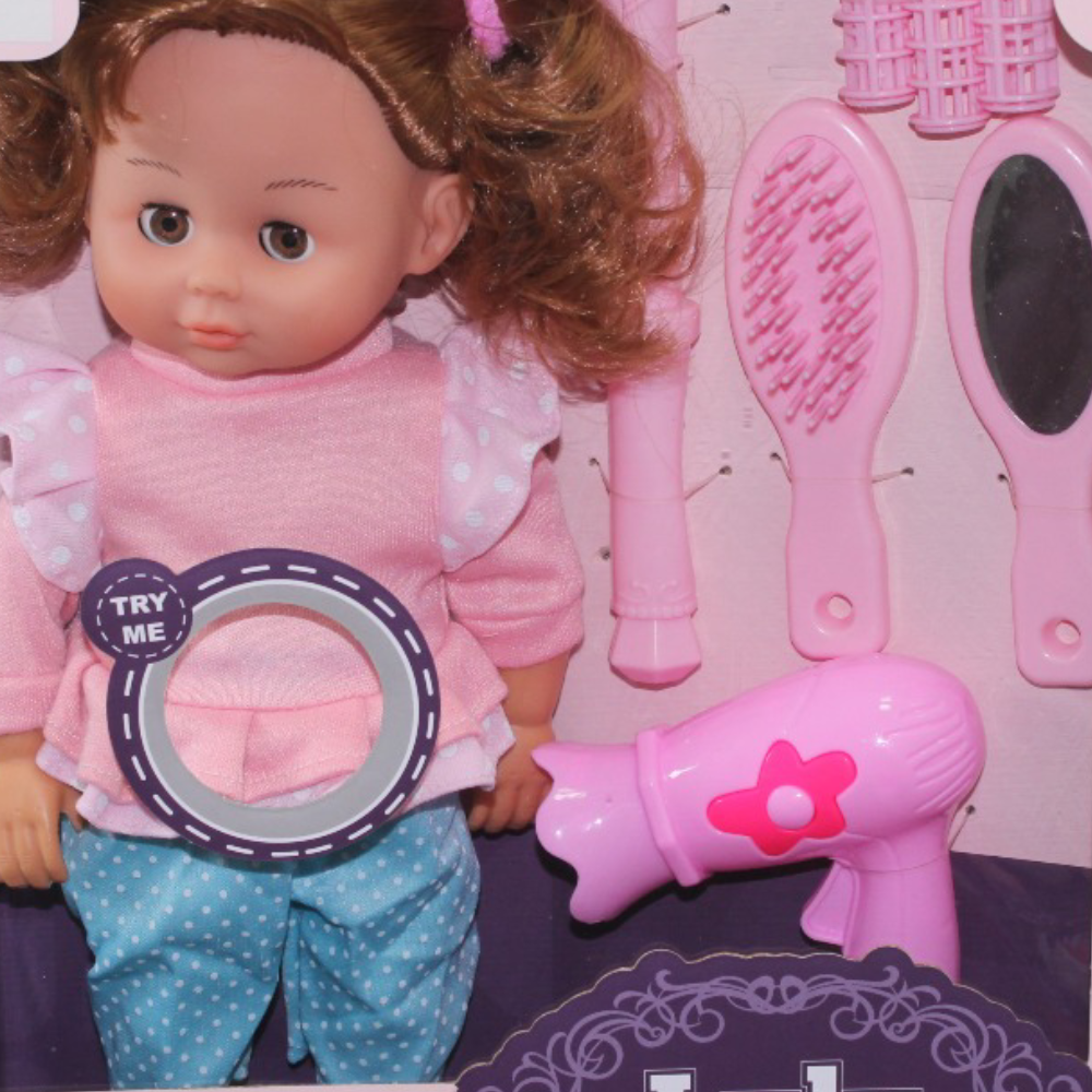 Cufan Singing Baby Doll Lulu with Hair Dryer – 12-Inch Musical Doll Set