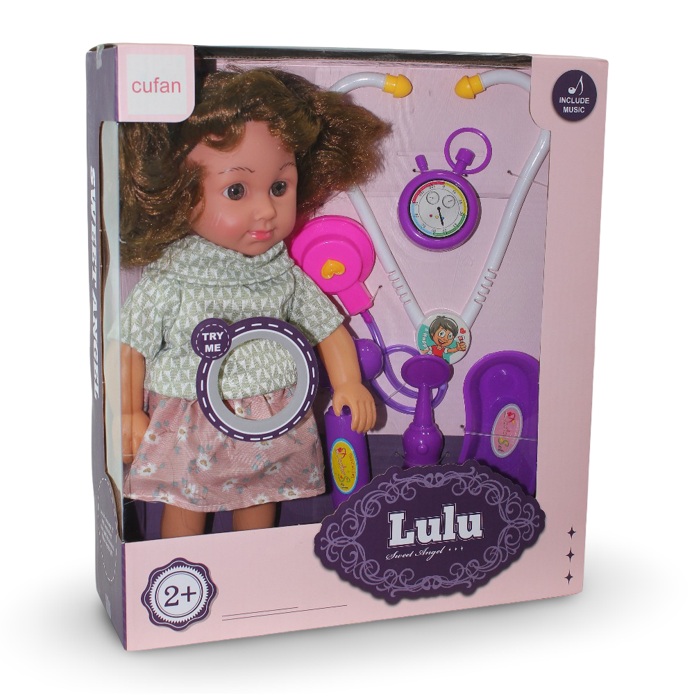 Cufan Singing Baby Doll Lulu with Doctor Tools – 12-Inch Musical Doll Set - Toys