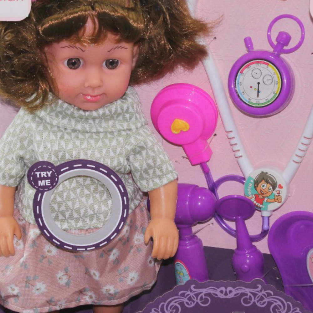 Cufan Singing Baby Doll Lulu with Doctor Tools – 12-Inch Musical Doll Set