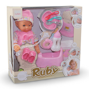 Cufan Baby Doll Ruby with Feeding & Potty Pretend Play – 14 Inches