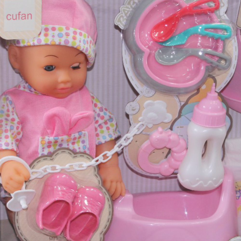 Cufan Baby Doll Ruby with Feeding & Potty Pretend Play – 14 Inches