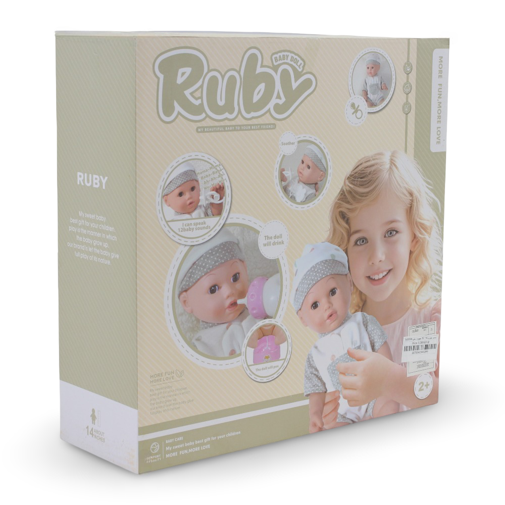 Cufan Baby Doll Ruby with Feeding & Potty Pretend Play – 14 Inches