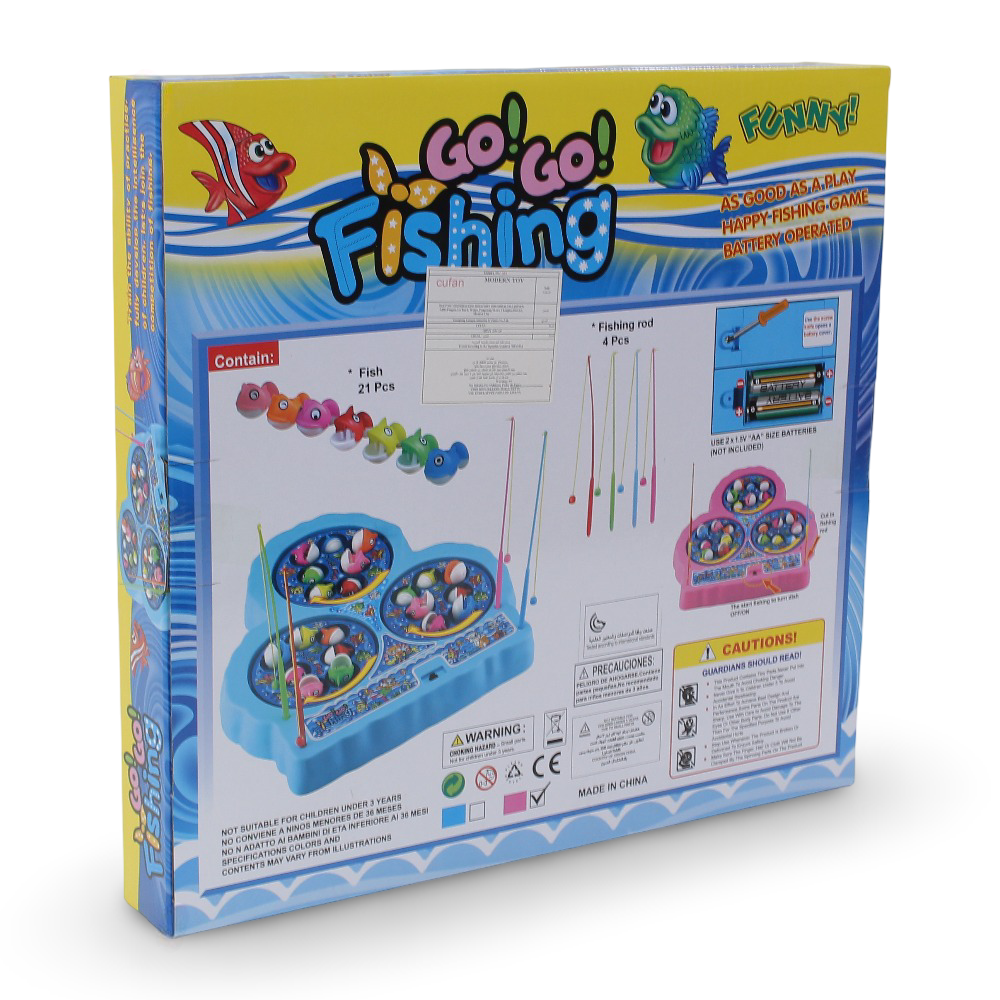Cufan Go Go Fishing 3 Basins Toy – 21 Pcs Fishs