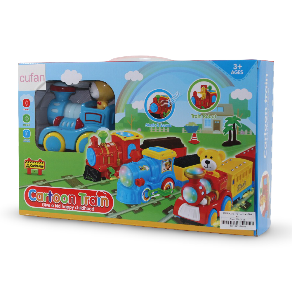 Cufan Musical Light-Up Cartoon Train with Figure and Sound Effects