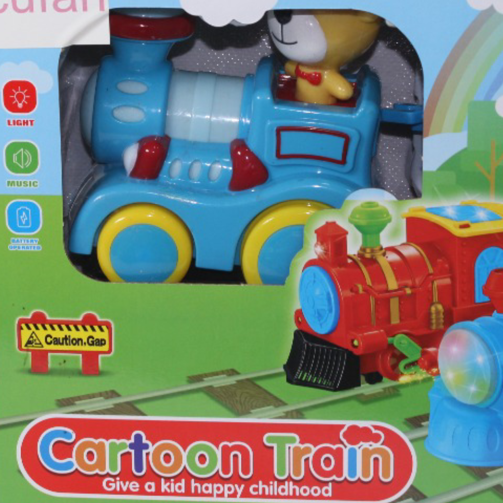 Cufan Musical Light-Up Cartoon Train with Figure and Sound Effects