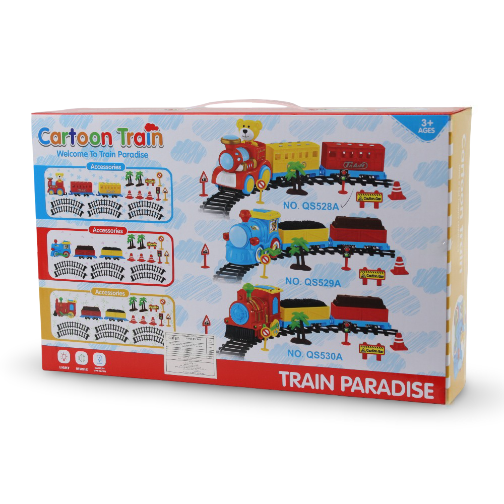 Cufan Musical Light-Up Cartoon Train with Figure and Sound Effects