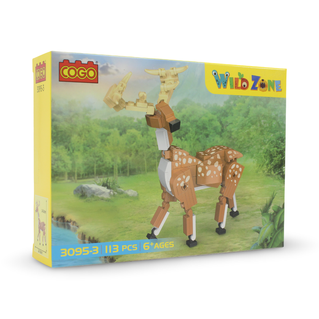 Cogo Wild Zone Deer Building Block Set – 113 Pcs