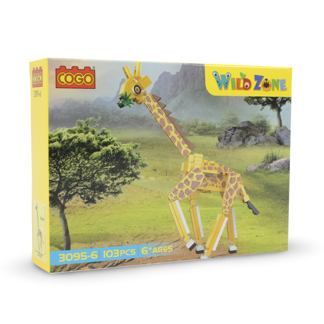 Cogo Wild Zone Giraffe Building Block Set – 103 Pcs