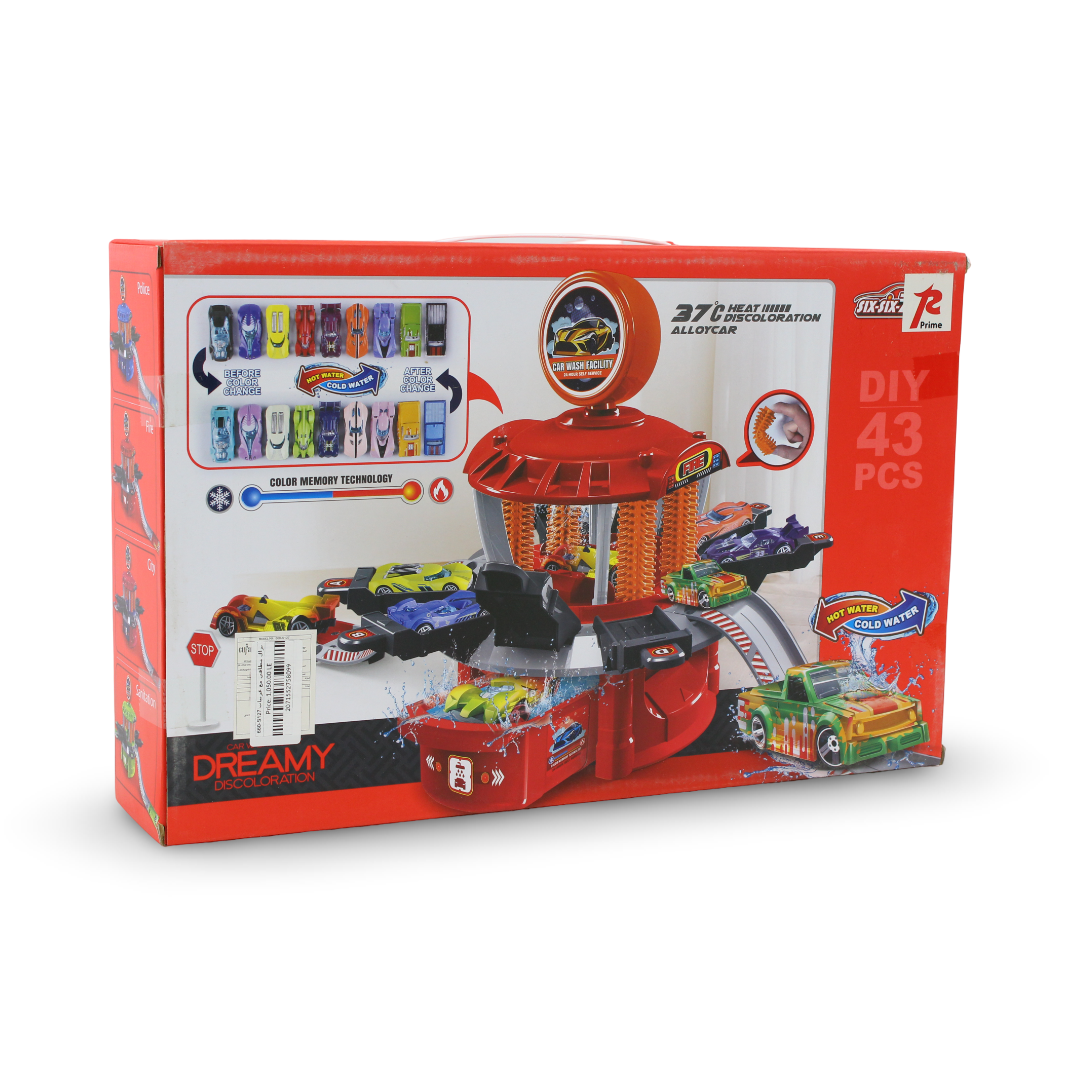 Prime Six-Six-Zero Car Wash and Parking Playset – 43 Pcs