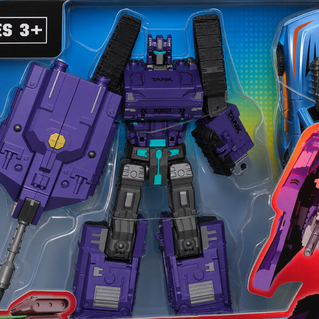 Deformation 2-in-1 Robot and Tank Toy Set – Purple