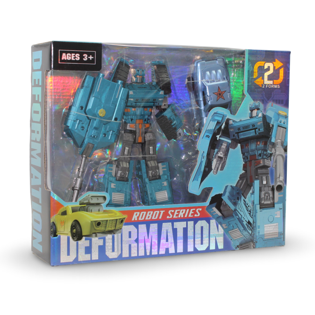 Deformation 2-in-1 Robot and Tank Toy Set – Petrol Blue