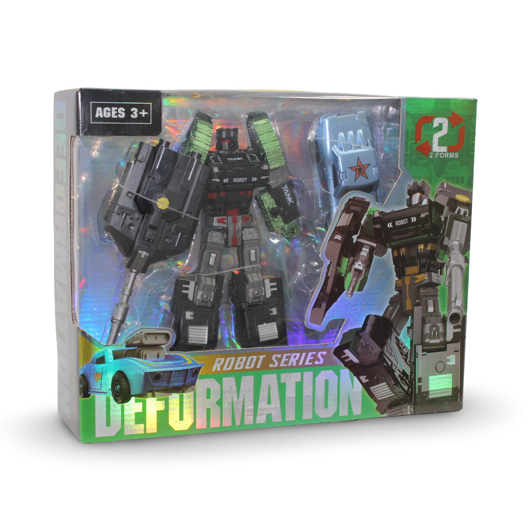 Deformation 2-in-1 Robot and Tank Toy Set – Black