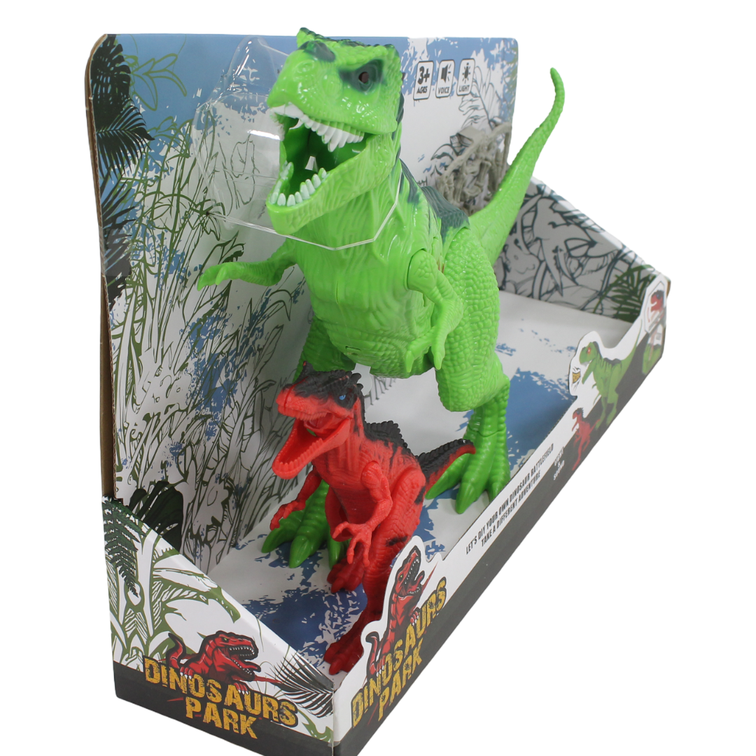 Dinosaurs Park Series 2 Dinosaur Figures Set with (Lights and Sounds)