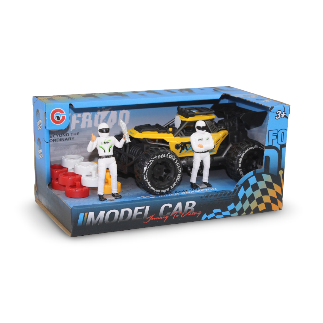 Diecast Model Toy Car Set – Yellow (Light & Sound)