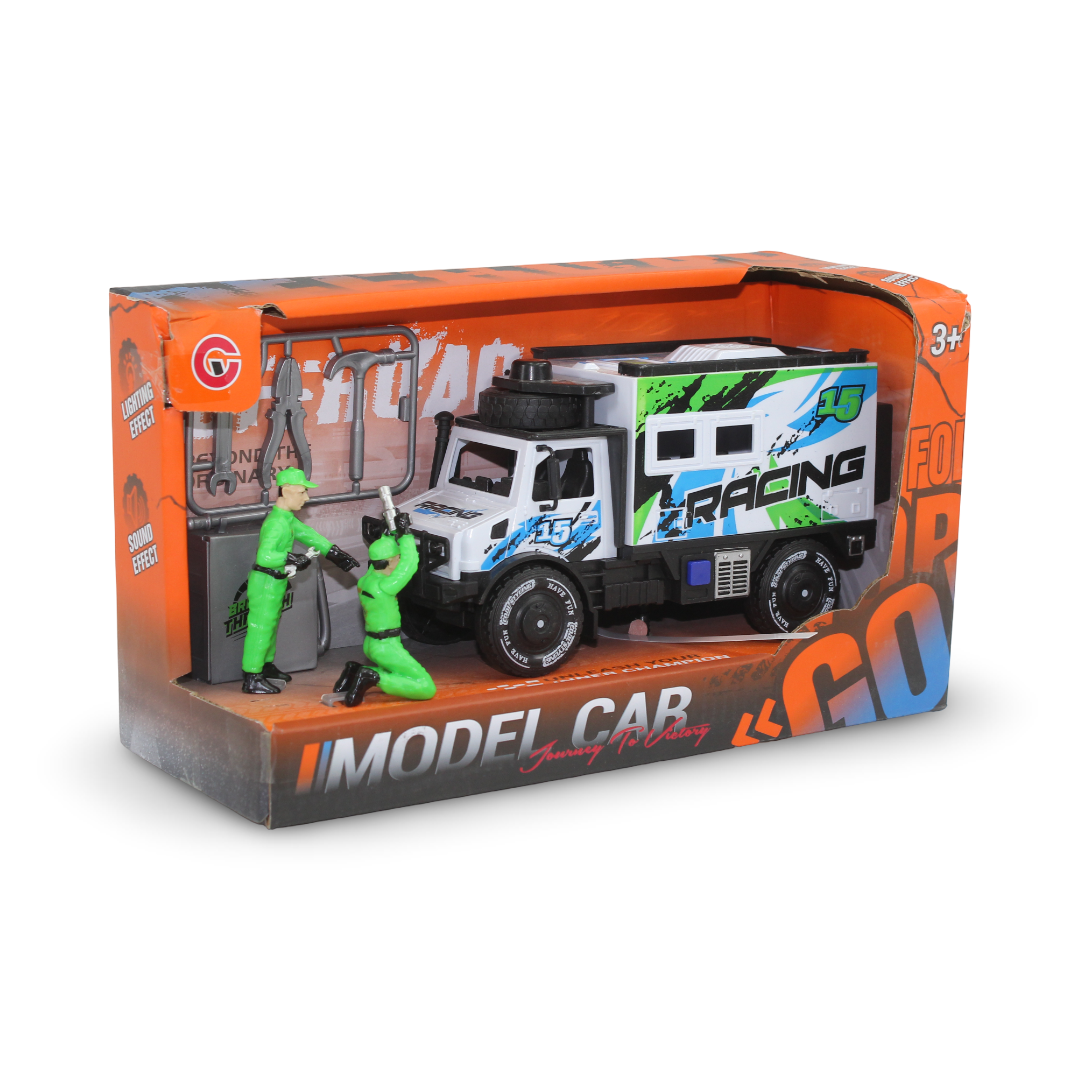 Off-Road Monster Truck Toy Set (Light & Sound) – White