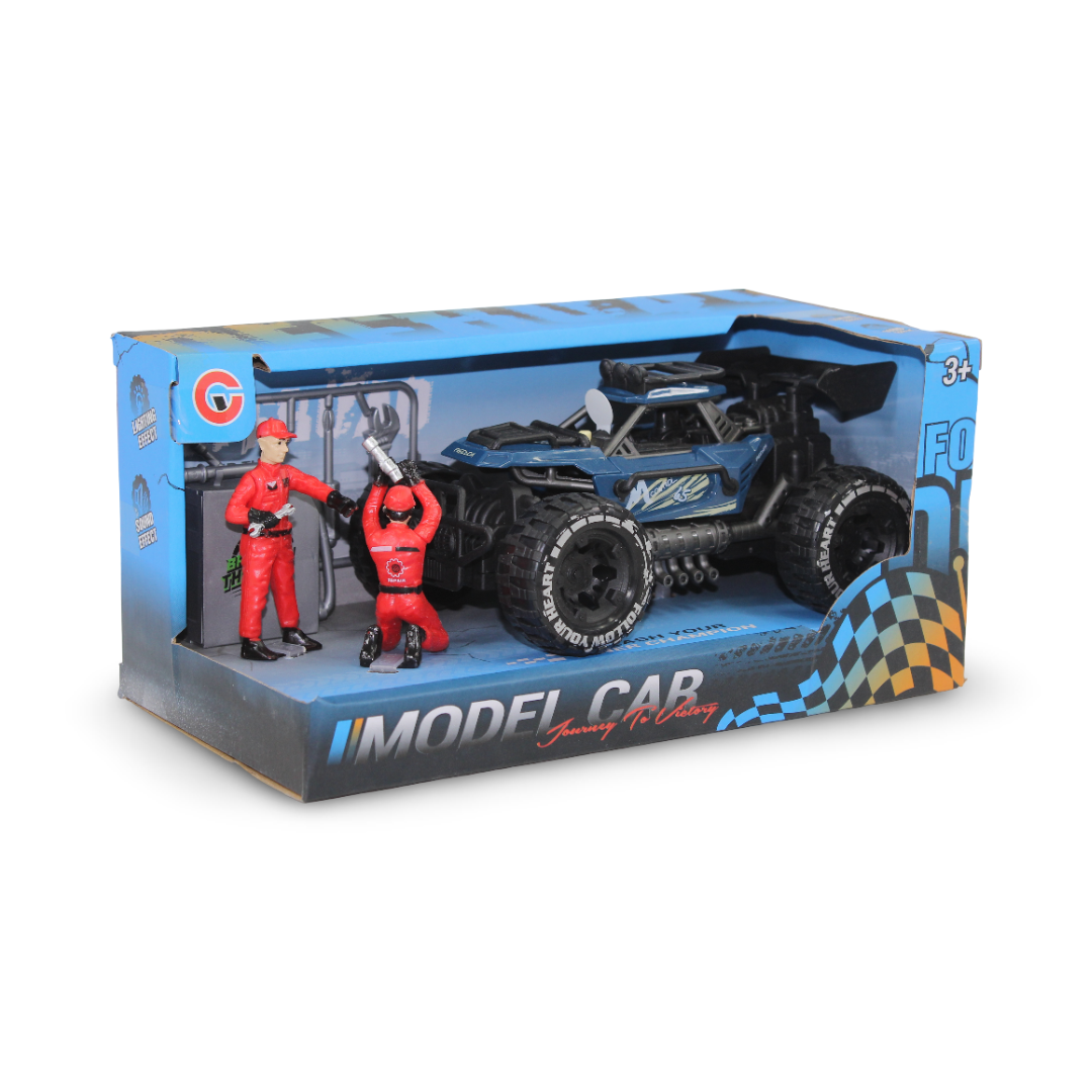 Diecast Model Toy Car Set – Petrol Blue (Light & Sound)