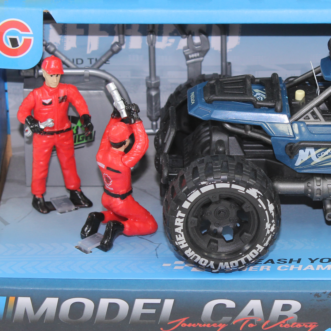 Diecast Model Toy Car Set – Petrol Blue (Light & Sound)