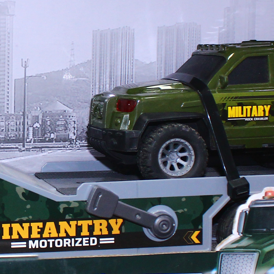 Military Transport Truck & Vehicle Playset 1:16 with Light & Sound