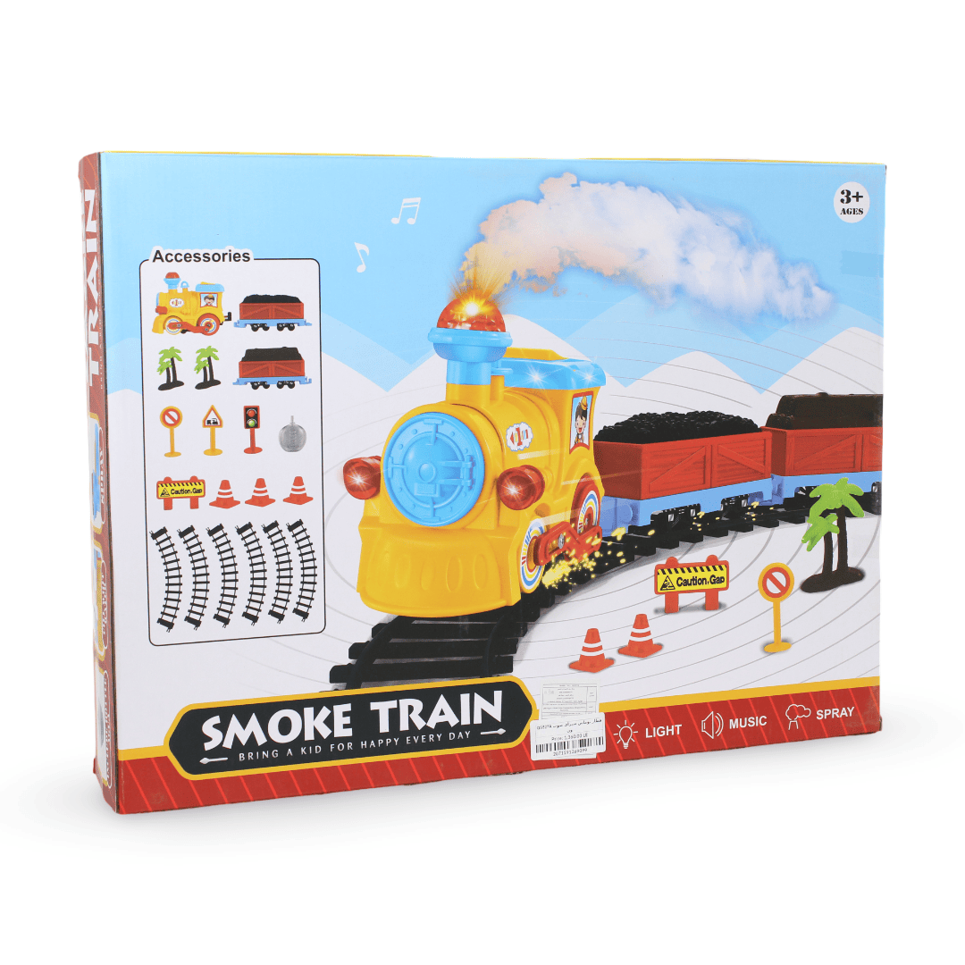 Cufan Smoke Train Toy Set (Light & Sound)