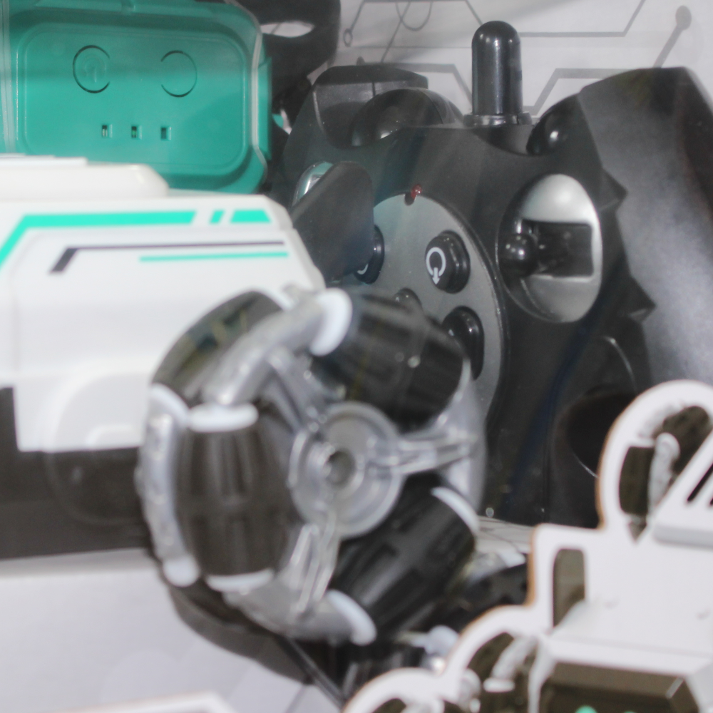 Cufan Stunt Eight-Wheel Robot Dog Remote-Control Toy – White