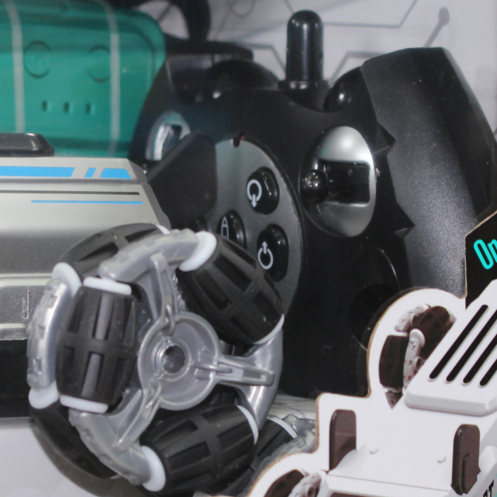 Cufan Stunt Eight-Wheel Robot Dog Remote-Control Toy – Silver