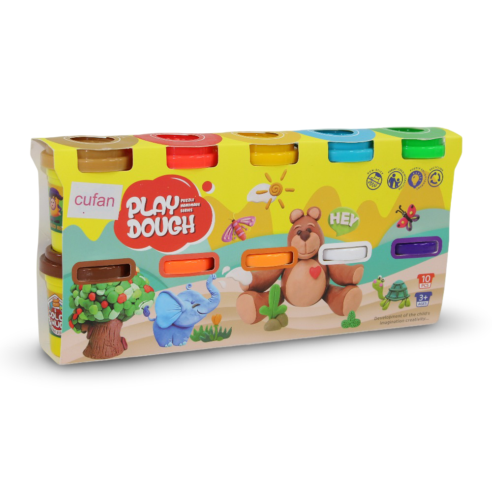 Cufan Play Dough Set – 10 Pieces Colorful Modeling Clay Kit - Toys