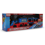 Cufan Thomas Transport Train with 2 Metal Cars – Light & Sound Playset (2-in-1)