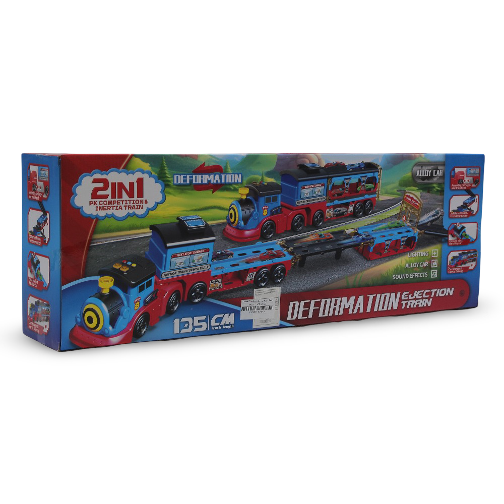 Cufan Thomas Transport Train with 2 Metal Cars – Light & Sound Playset (2-in-1)