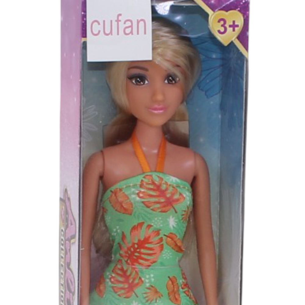 Cufan Anlily Fashion Doll – Green Printed Dress Collection
