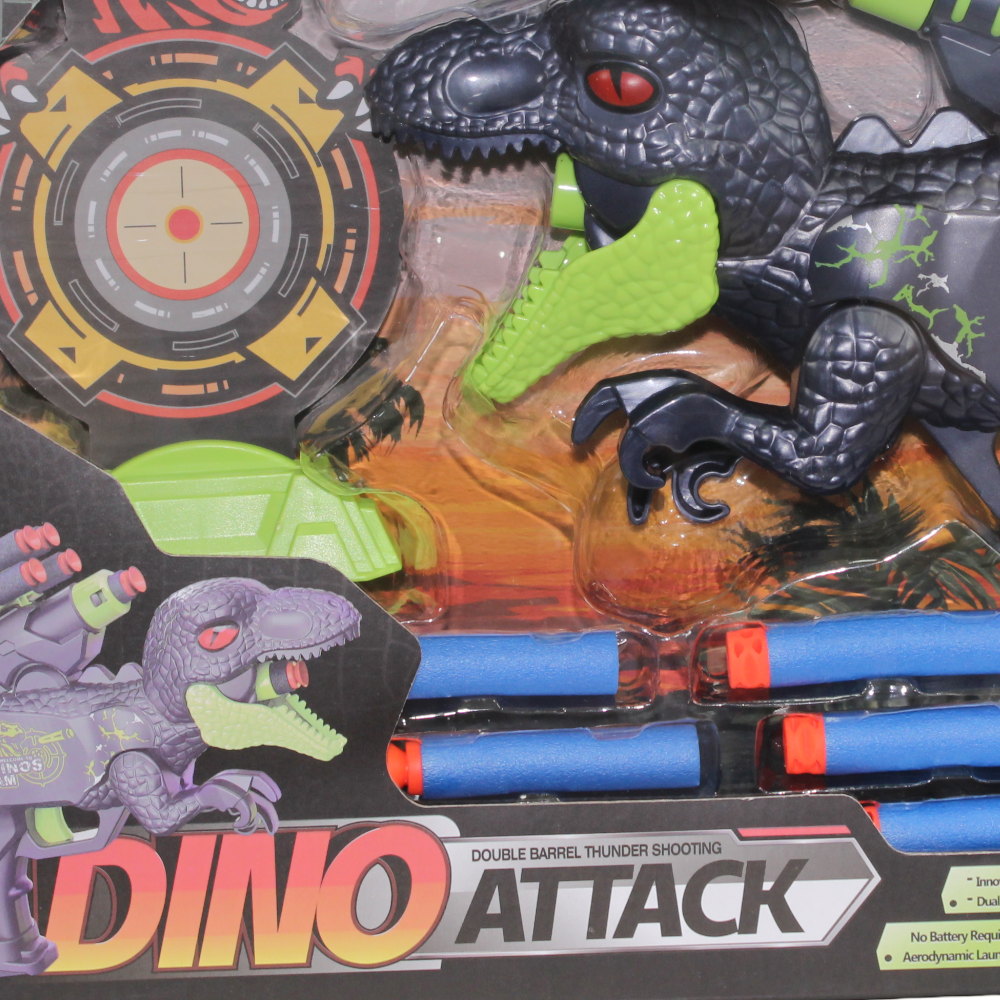 Cufan Rage Ranger Dino Attack 2-in-1 Soft Bullet Gun Set – Green