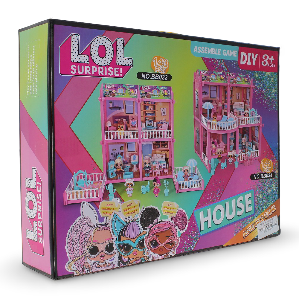 LOL Surprise Dollhouse Playset DIY Castle Building Set – 133Pcs