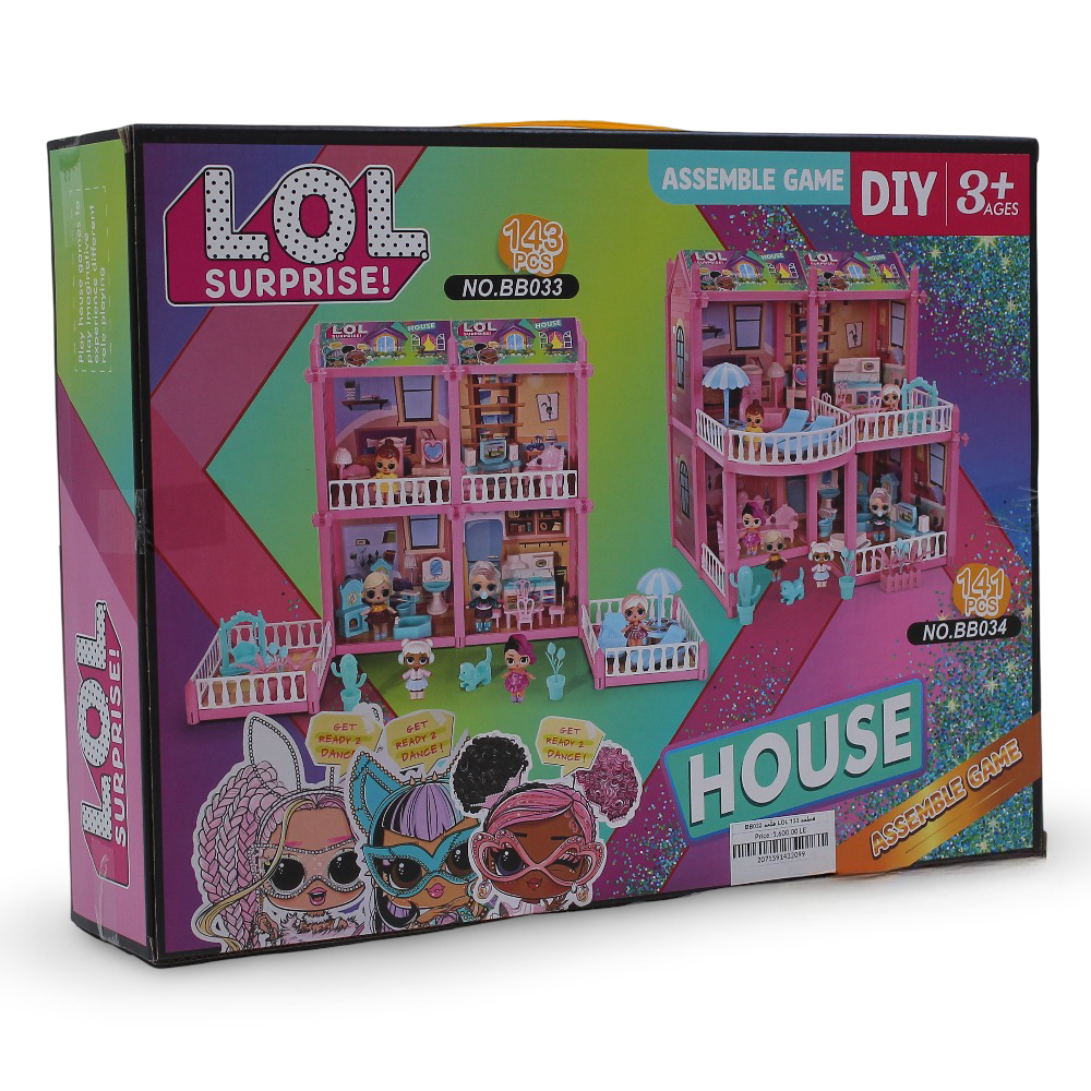 LOL Surprise Dollhouse Playset – 133-Piece DIY Castle Building Set