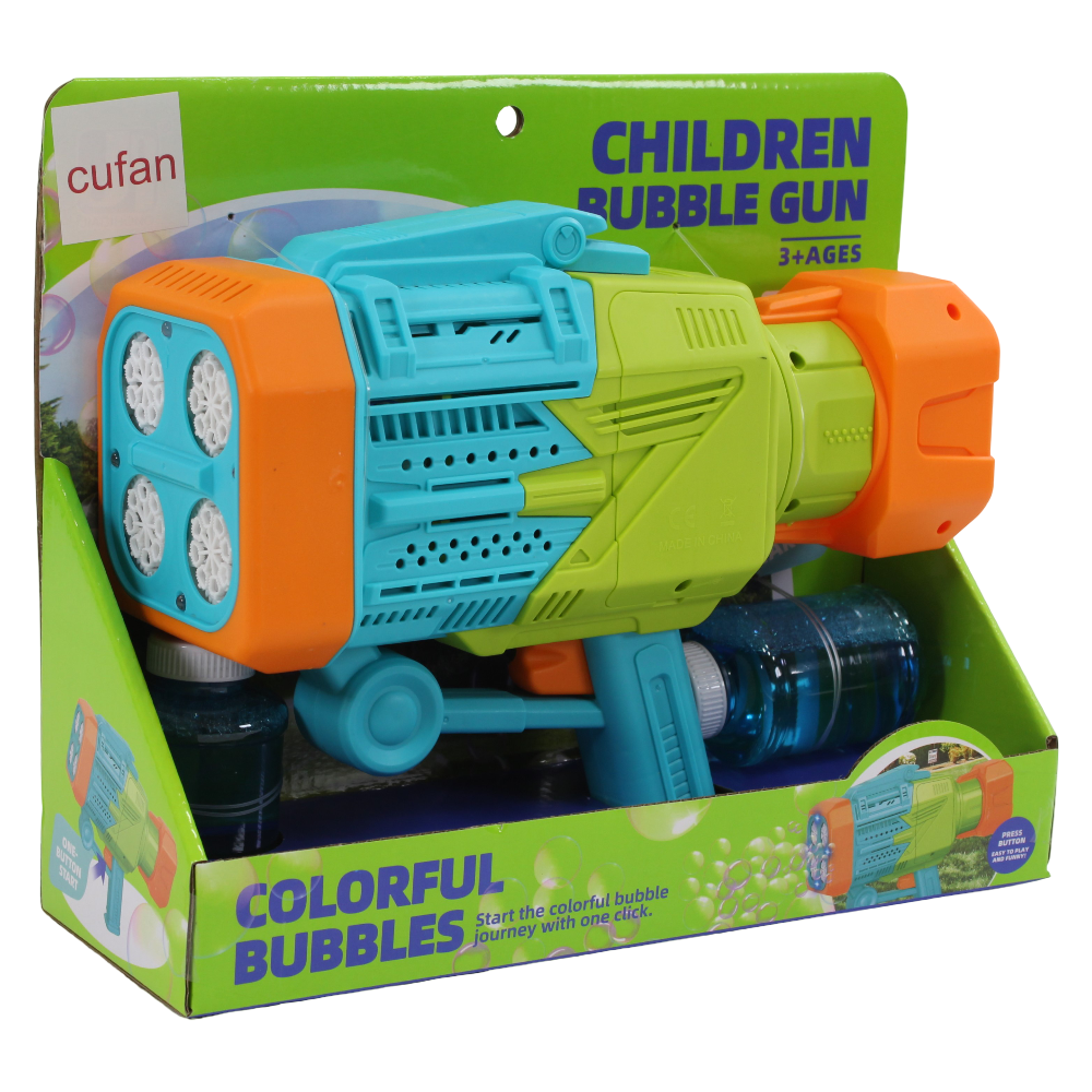 Cufan Children Bubble Gun – Light-Up Bubble Blaster - Party