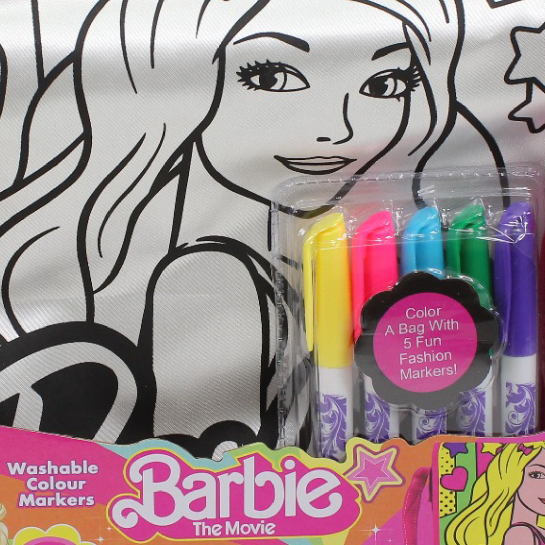 Color Me Mine Barbie Coloring Bag with Colors Box
