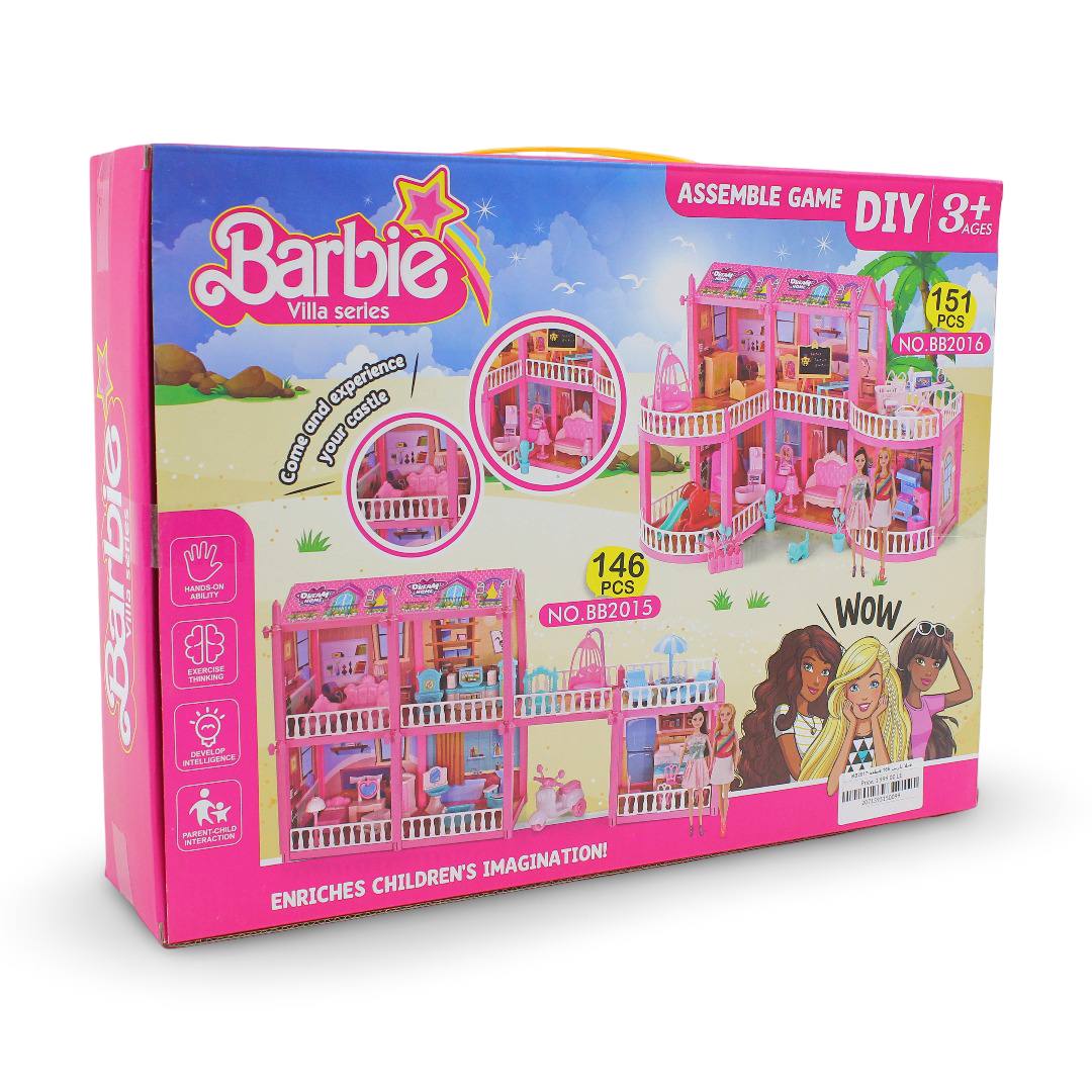 Barbie Villa Series DIY Dollhouse Set – 146Pcs