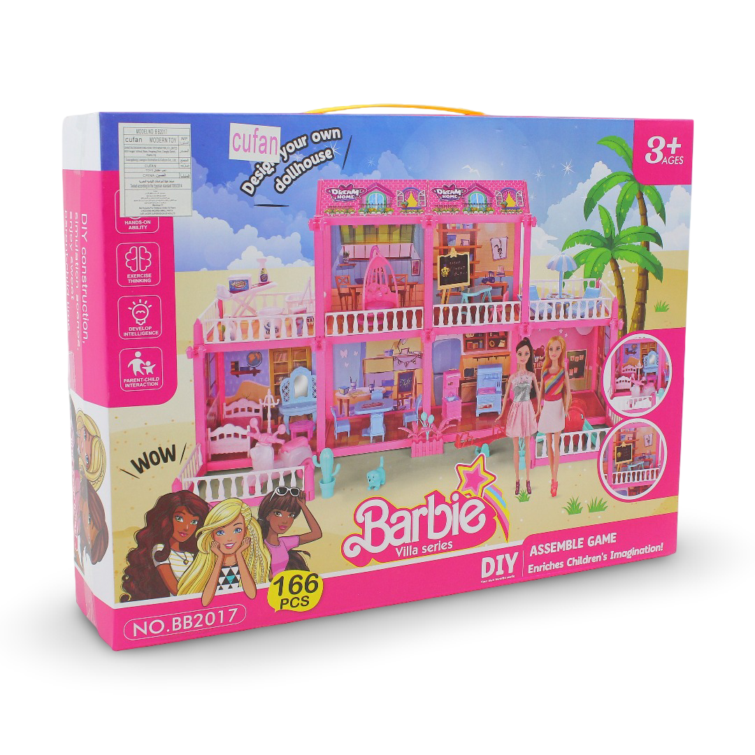 Barbie Villa Series DIY Dollhouse Set – 146Pcs