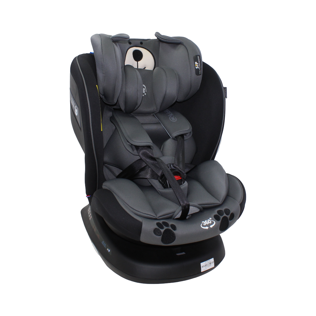 Kidilo 360° Rotation Isofix Car Seat – Dark Grey