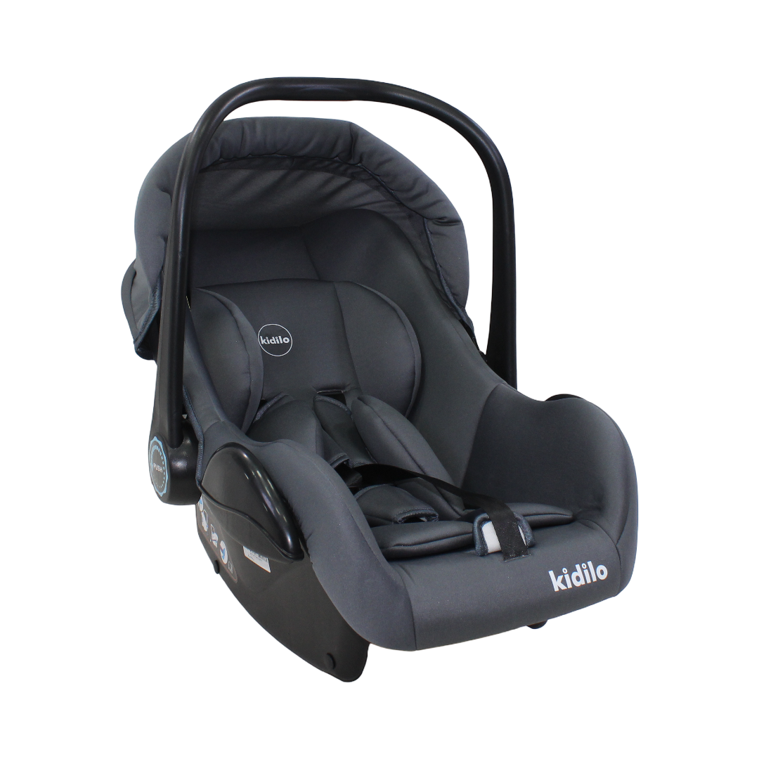 Kidilo 3-in-1 Baby Carry Cot, Car Seat, and Rocker – Dark Grey